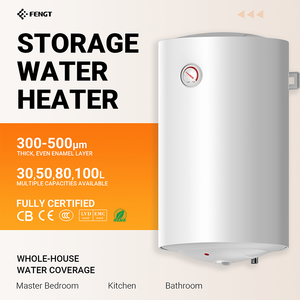 Calentador de Agua Eléctrico de Acero Inoxidable de 30L/<span class=keywords><strong>50L</strong></span>/80L/100L, Montado en la Pared, para Uso Doméstico y Hotelero, OEM/ODM - Product Image 1