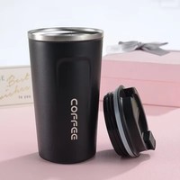 Mug de voyage isotherme en acier inoxydable à double paroi TY avec logo personnalisé, 380 ml/580 ml, couvercle rabattable anti-fuite, réutilisable, 6-12 h