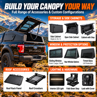Capot rigide en alliage d'aluminium pour pick-up Fastback, pour un rangement sécurisé et des voyages en plein air