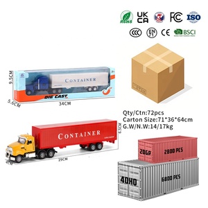 Camión de simulación con logotipo personalizado, juguete fundido a presión, vehículos deslizantes, contenedor de aleación, remolque, coche de transporte - Product Image 6