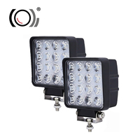 Luz de Trabajo LED Cuadrada de 4 Pulgadas y 48W, IP68 Impermeable, 12-24V, Lámpara de Conducción Todoterreno para Camioneta, Jeep, 4x4, SUV, ATV, Auto, con Certificación CE