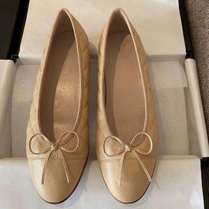 Chaussures plates de ballet décontractées en cuir véritable pour femme, modèle 2026, avec nœud et motif écossais, à enfiler, souples et confortables, pour toutes les saisons (hiver, automne, été) - Product Image 2