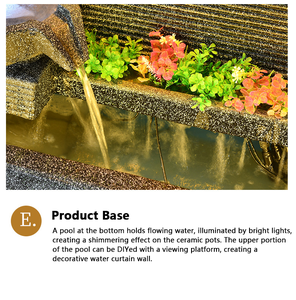 7.3ft Deluxe Extérieur <span class=keywords><strong>Fontaine</strong></span> D'eau Panneau Mur <span class=keywords><strong>Fontaine</strong></span> Cour Décoration <span class=keywords><strong>Fontaine</strong></span> Cascade Béton Durable Ciment En Cascade - Product Image 6