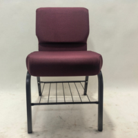 Vente en gros Meilleur Prix Gris/Argent Veine Enduit Tissu Empilable Église Auditorium Chaise pour Théâtre École Hôpital Cinéma Utilisation