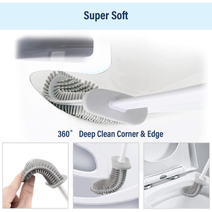 Sanga, Nuevo Diseño, Soporte de Pared para Escobilla de Baño, Moderno, Ecológico, de Alta Calidad, en Negro, TPR+PP, Súper Limpieza - Product Image 2