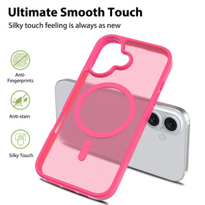 Suitable for iPhone 17 phone case, semi-transparent matte texture, magnetic full-cover shockproof phone protective case - Product Image 3