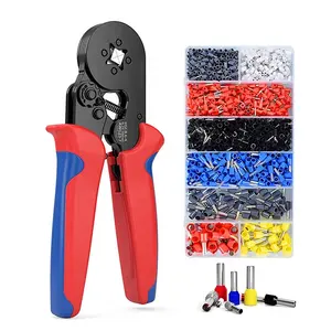 Tubular crimp terminals crimping pliers tool set