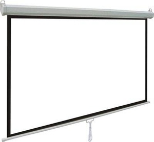 Pantalla de Proyección Manual Desplegable de 60 Pulgadas, Pantalla de Proyección Colgante para Montaje en Pared, Relación de Aspecto 16:9, Cine en Casa 3D 4K para Interiores, Oficina y Teatro - Product Image 1