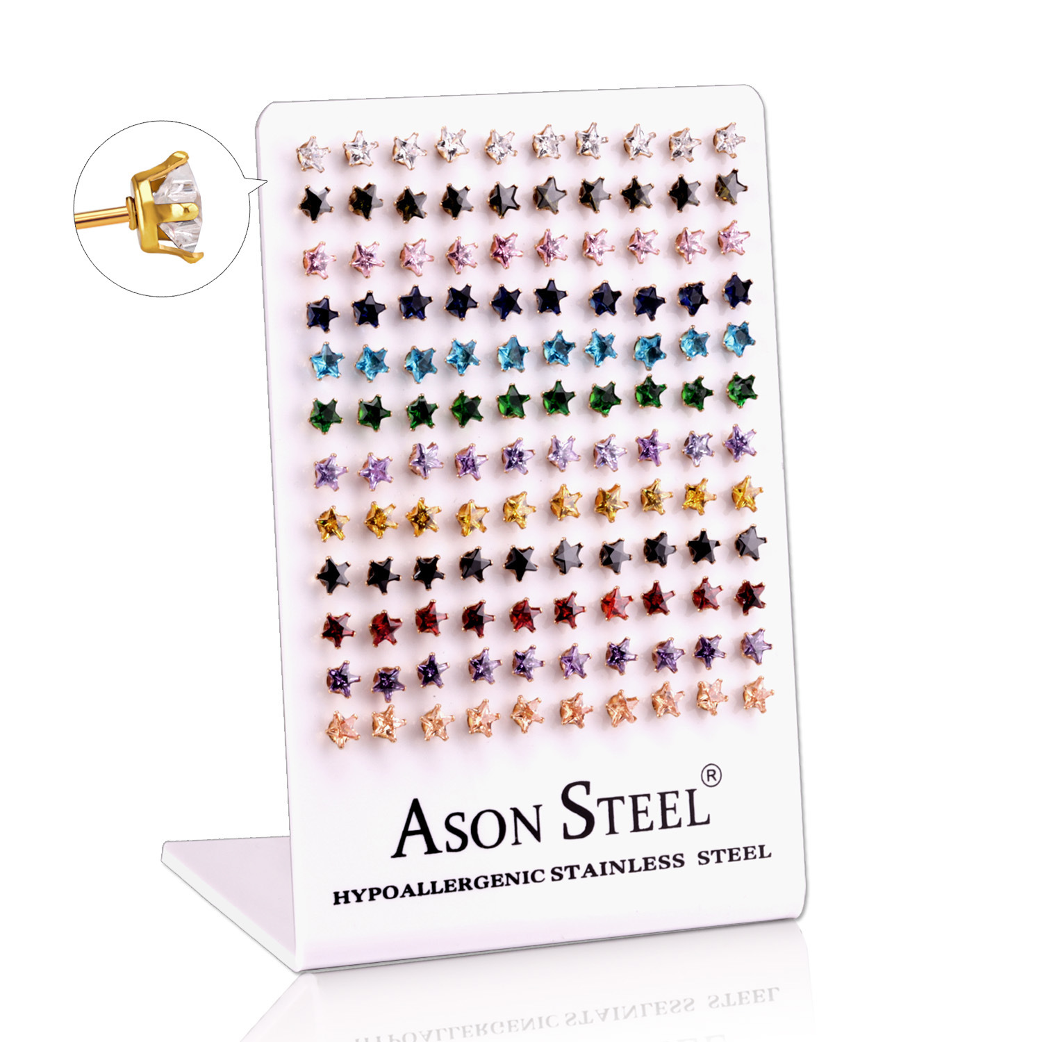 6mm star-shaped mixed diamonds