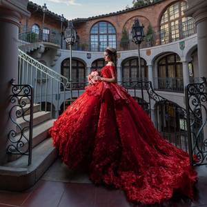 Custom Made Birthday Dresses - Kids Floral Ball Gown
