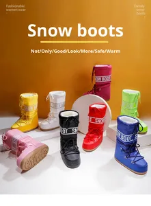 <span class=keywords><strong>Botas</strong></span> de Nieve de Invierno 2026 para Distribución Transfronteriza, <span class=keywords><strong>Botas</strong></span> de Nieve Cálidas de Caña Alta con Suela Gruesa, Unisex, Punta Redonda, Ligeras, de Tela - Product Image 4