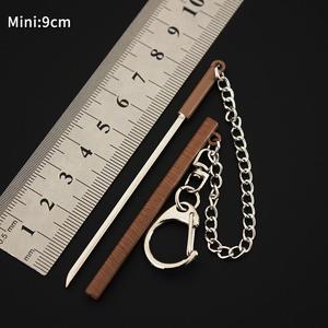 Mini llavero de Metal de 9CM, colgante de espada de Anime Zoro de una pieza, llavero LAW Luffy - Product Image 4