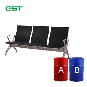 factory price of PU self-skinning materials for office seat and handdrial custom railway airport passenger chair raw materials