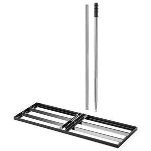 Jh-mech nhiệm vụ nặng nề cỏ leveler dài xử lý nỗ lực màu đen tiết kiệm cỏ công cụ cho sân golf thép mạ kẽm sân san lấp mặt bằng cào - Product Image 6