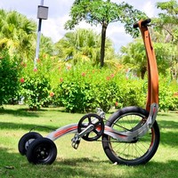 Vélo debout à trois roues de 20 pouces, conçu de manière unique, demi-vélo créatif de fitness, vélo freestyle