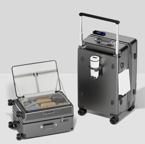 <span class=keywords><strong>Valise</strong></span> cabine 20 pouces avec compartiment humide/sec, roues en caoutchouc, poignée télescopique large et porte-gobelet, personnalisable directement en usine - Product Image 5