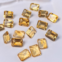 Batu Permata Citrine Kuning Asli Potongan Emerald Alami 7x9mm hingga 12x16mm, Batu Permata Lepas Berkualitas Tinggi CN, Tanpa Perawatan Tambahan, untuk Pembuatan Perhiasan