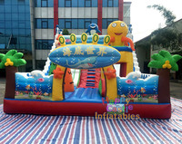 Bateau pirate Commercial maison de rebond gonflables videur combo aire de jeux parc d'attractions pour enfants