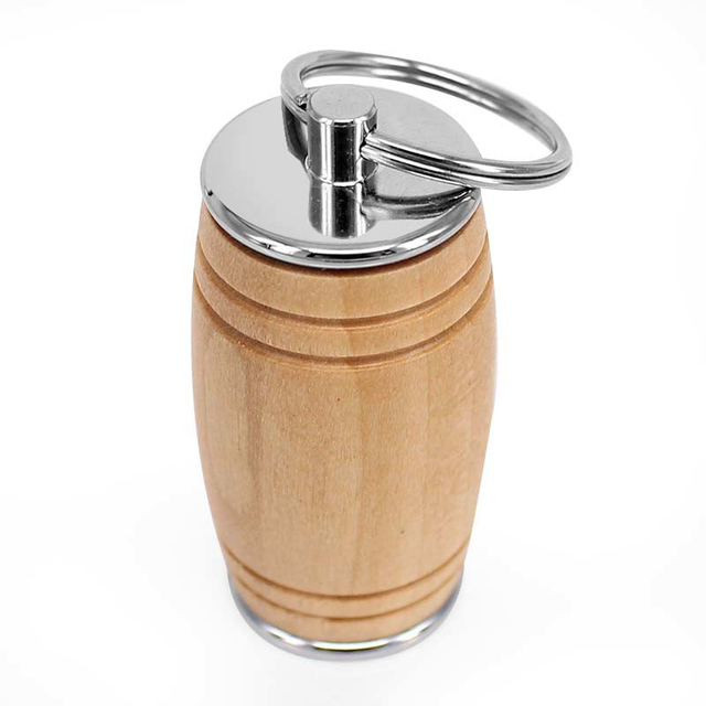 Wooden Creative Gift of Barrel Key Ring USB Flash Drive USB 2.0/3.0 New