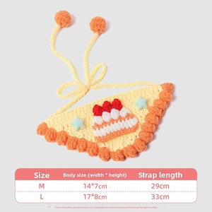 Écharpe triangulaire décontractée pour chat et chien, motif dessin animé, décoration anniversaire et Nouvel An, en fil, serviette anti-bave pour chaton, toutes saisons - Product Image 6
