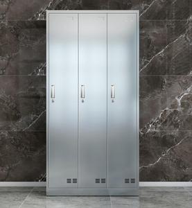 Casier vertical en acier inoxydable pour personnel scolaire avec serrure à clé, armoire métallique avec étagères pour le rangement des vêtements - Product Image 2