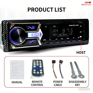 Lecteur MP3 universel SUN-RISE 1 DIN, autoradio FM BT AUX USB, écran LED, kit mains libres, enregistreur audio - Product Image 3