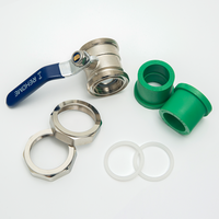 Vanne à boisseau sphérique en laiton et fer pour raccords de tuyauterie PPR en plastique PPR de couleur verte 20mm 25mm 32mm 64mm 1/4 PN25 - Prix