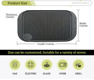 Cắm Trại Ngoài Trời gang pre-dày dạn xử lý kép phẳng BBQ nướng chiên nướng rang nướng vỉ nướng chảo Chảo - Product Image 6