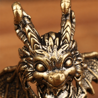 Figurine Dragon Laiton Vintage Mini Statue Dragon Chinois Antique Décoration Bureau Office Maison Collection Cadeau
