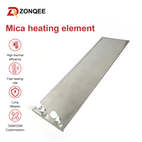 Plaque chauffante industrielle en mica en acier inoxydable 220V 300W 500W, presse à chaud électrique, chauffage à bande de mica
