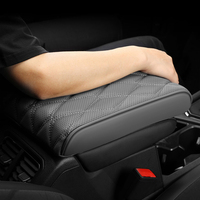 Coussin d'accoudoir de voiture en mousse à mémoire de forme, sans fatigue des bras, extenseur confortable en cuir perforé à points diamant, pour BMW Toyota Honda