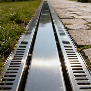 قنوات تصريف مخصصة حديثة من الفولاذ المقاوم للصدأ للممرات الخارجية وأنظمة تصريف الحدائق - Product Image 2