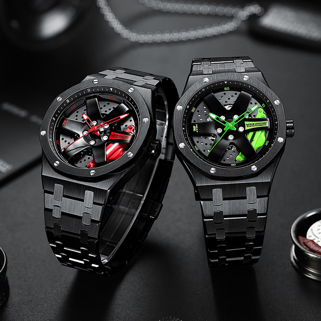 Original 3D Wheel Watch Waterproof Strap Luxury Mechanical Automatic Wrist Men Watch Rim Wristwatch Fashion Automatic Watches