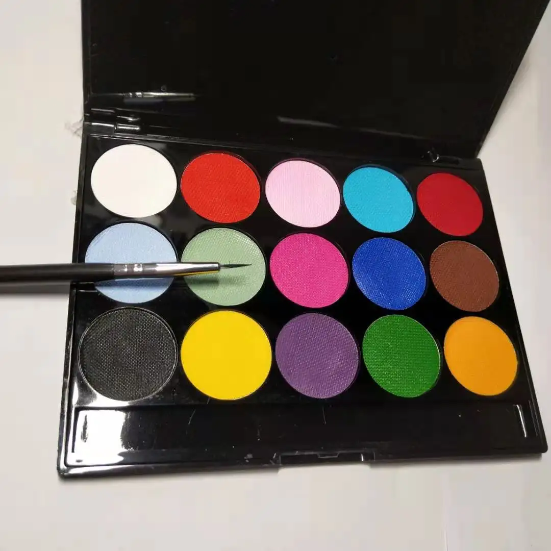 Profession elle wasser basierte 15 Farben Halloween Gesichts farbe Tarnung Körper bemalung Make-up Kit Palette