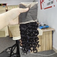 Tissage de cheveux brésiliens F-07 faisceaux bouclés avec fermeture vente en gros fournisseur de cheveux humains vierges manufactures de cheveux bruts non traités