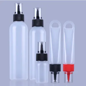 Hersteller wieder verwendbare Trans luzenz Transparentes Weichkleber-Schmier mittel Plastic Squeeze Dropper Needle Tip Bottles