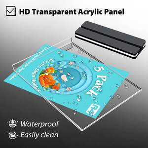 Tampilan dua sisi berdiri akrilik tanda Poster Menu pemegang toko Hotel promosi foto dokumen plastik PMMA - Product Image 3