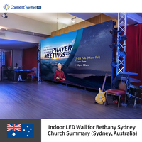 Écran LED d'intérieur Canbest Fiw Gob P1.54 1.8mm 2.5mm, mur vidéo 640x480mm, connexion rigide, armoire d'affichage LED 3840Hz pour église