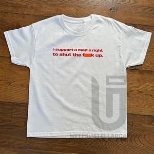 T-shirt pour homme à épaules tombantes en coton 100% 280 g/m² avec impression sérigraphique de logo et de phrases amusantes en gros - Product Image 1