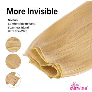 ผมปลอม KSWIGS แบบผสมสี Genius Weft ผมแท้ 100% เกรด Virgin Remy บางเบา มองไม่เห็นรอยต่อ ขายส่งสำหรับช่างทำผมในร้านเสริมสวย และขายส่งจำนวนมาก - Product Image 3