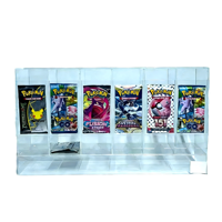 Transparent 6 fentes acrylique jeu de négociation carte Booster boîte étui TCG Booster Packs distributeur pour présentoirs
