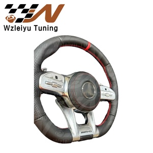 Volante in Fibra di Carbonio Stile AMG, Upgrade Interno Sportivo da Corsa, Modificato per <span class=keywords><strong>Mercedes</strong></span> Benz <span class=keywords><strong>Serie</strong></span> <span class=keywords><strong>C</strong></span> GLC E ML - Product Image 3