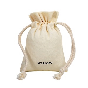 ถุงผ้าฝ้ายมัสลินออร์แกนิคแบบมีเชือกผูกพร้อมโลโก้สำหรับรีไซเคิล - Product Image 1