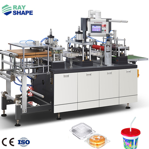 고성능 플라스틱 열성형 기계 PS/PET/PVC 일회용 커버 450x280mm 성형 15-45 사이클/분 - Product Image 1