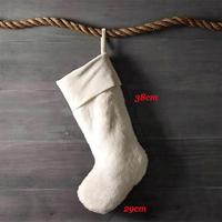 Nouvel an bas de noël sac de bonbons Faux chaussettes en peluche arbre de noël suspendu ornement décoration de la maison Santa cadeau