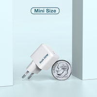 Cargador Rápido Personalizado para Teléfono Gan de 20 W, Tipo C, para iPhone, Samsung, Adaptador de Corriente para Teléfono Móvil, Cargador de Pared PD Mini Portátil de 20 W, USB C