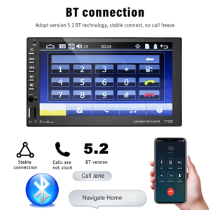 7 pouces 2Din Voiture MP5 Radio Support Filaire Carplay Android Auto BT FM 800*480 Écran Tactile Avec USB Changement Rapide P - Product Image 4