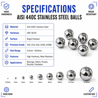 Billes en acier inoxydable 316 304, billes en acier inoxydable 440 420, billes de précision solides résistantes à l'eau de mer de 3 mm, 4 mm, 5 mm, 6 mm, 7 mm, 8 mm