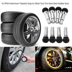Tiges de valve tubeless Tr414ac avec noyaux de valve pour la réparation et le remplacement des pneus de voiture, en caoutchouc de type American Mouth - Product Image 3