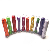 Lacets ronds cirés multicolores avec texte imprimé, emballage individuel en tube, cordon ciré de remplacement pour baskets